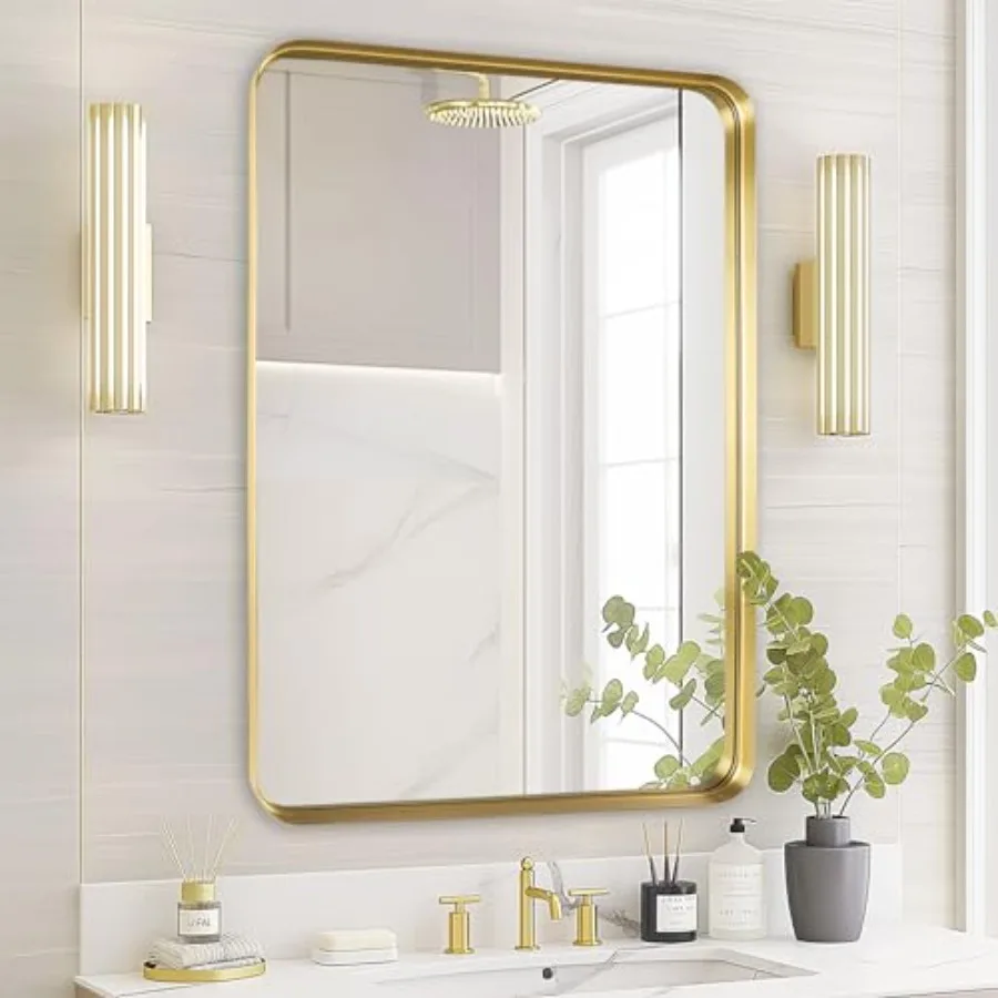 Mirror Bathroom Wall - Over Sink 36x24 Inch Rectangle Framed Brushed Mirror, Large Trim Vanity Mirror Hanging for Bedroom, Rest
Mirror Bathroom Wall - Over Sink 36x24 Inch Rectangle Framed Brushed Mirror, Large Trim Vanity Mirror Hanging for Bedroom, Rest