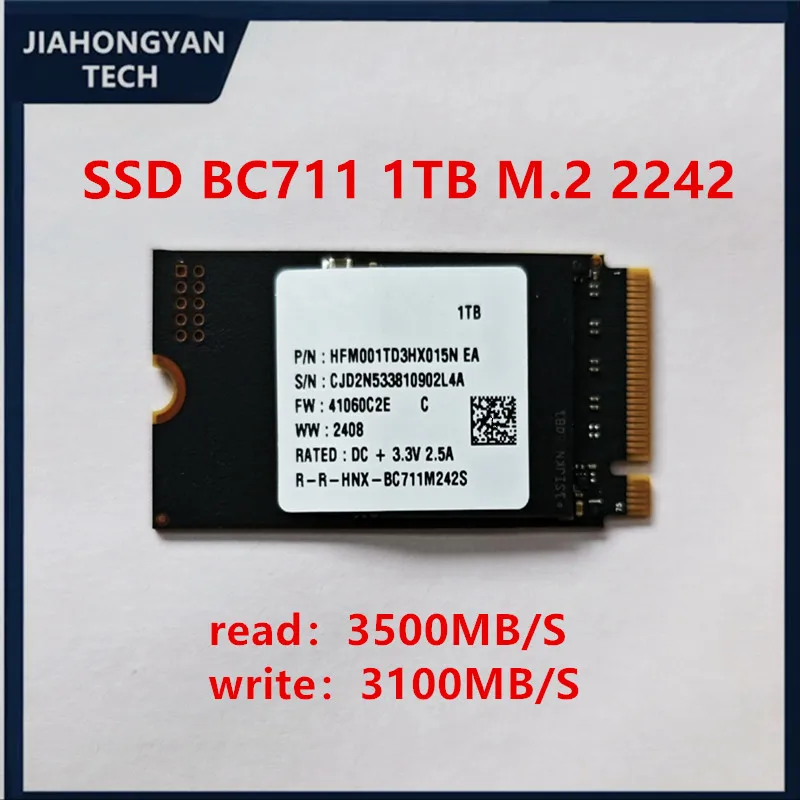 Оригинальный твердотельный накопитель Hynix BC711 1T 2242 M.2 NVME, твердотельный накопитель PCIe 3,0 X 4, настольный ноутбук
Оригинальный твердотельный накопитель Hynix BC711 1T 2242 M.2 NVME, твердотельный накопитель PCIe 3,0 X 4, настольный ноутбук