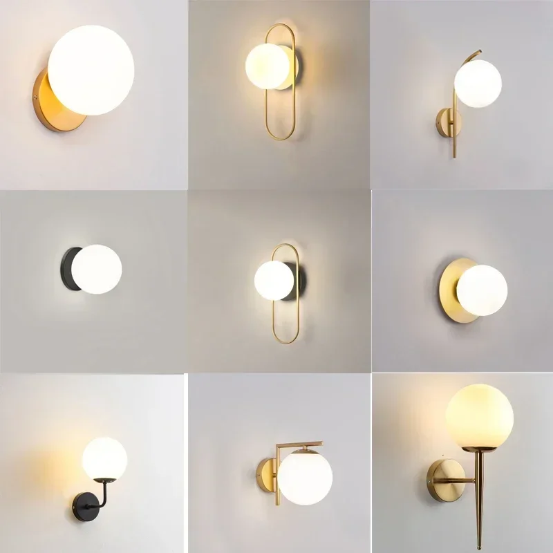 LED Wall Lamps Lighting with Glass Ball for Bedroom Living Room Indoor 7w 9w Wall Lights for Aisle Corridor Interior Wall Sconce
LED Wall Lamps Lighting with Glass Ball for Bedroom Living Room Indoor 7w 9w Wall Lights for Aisle Corridor Interior Wall Sconce