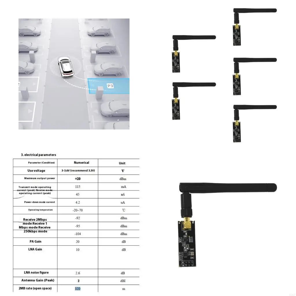 900F Professional NRF24L01+ Communication Module with Antennas for Intelligent Home
900F Professional NRF24L01+ Communication Module with Antennas for Intelligent Home