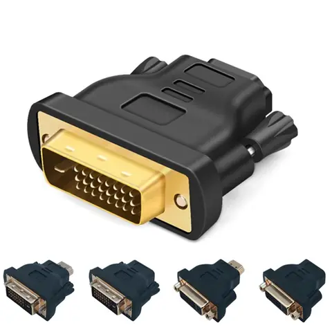 DVI 24+1 Male to HD-compatible Female Converter To DVI Adapter Support 1080P For HDTV Projector Gold Plated Adapter L19