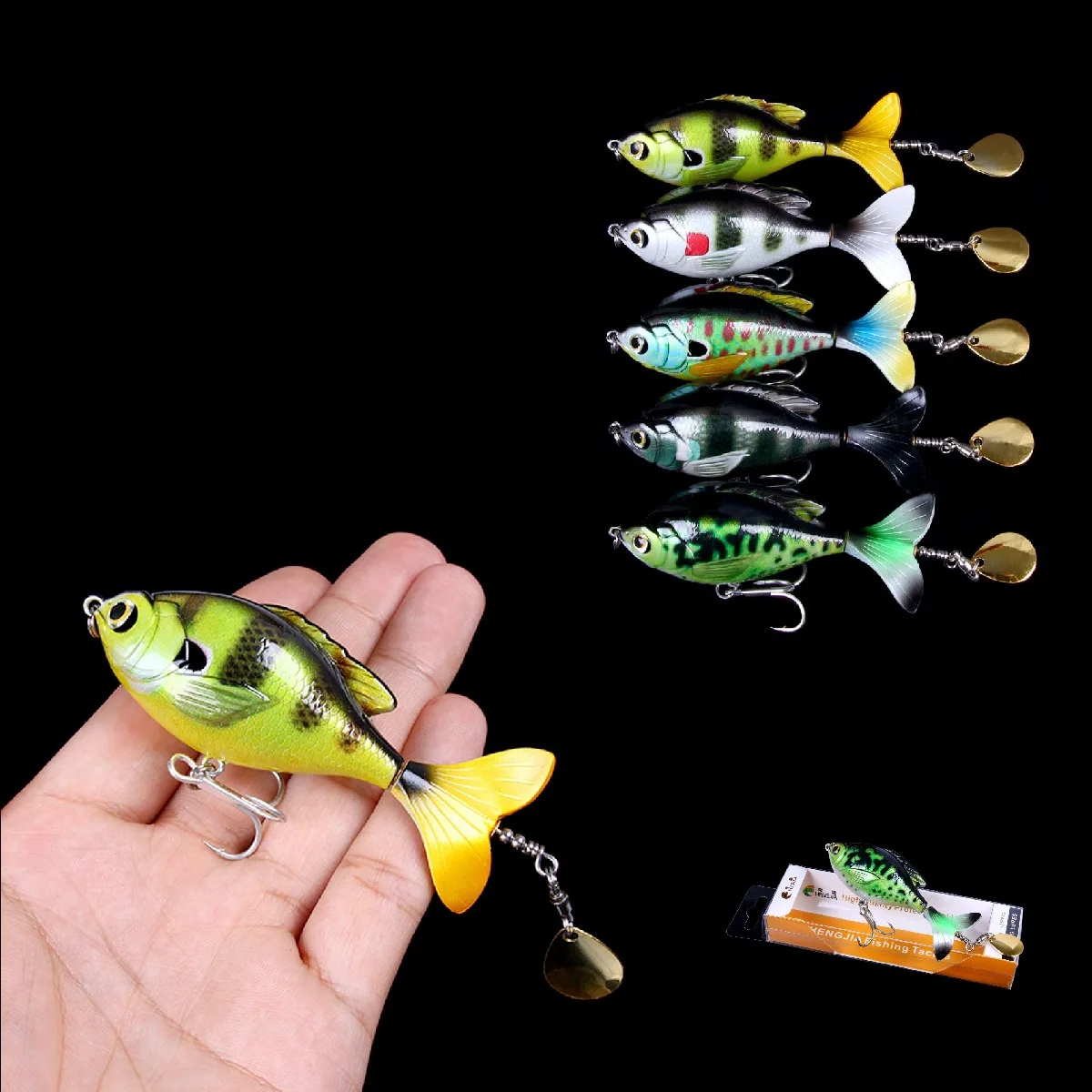 Topwater Whopper Plopper 16.5g Metal Blade Rotating Propeller Pencil Hard Bait Realistic for Bass Trout Sea Bass Perch
Topwater Whopper Plopper 16.5g Metal Blade Rotating Propeller Pencil Hard Bait Realistic for Bass Trout Sea Bass Perch