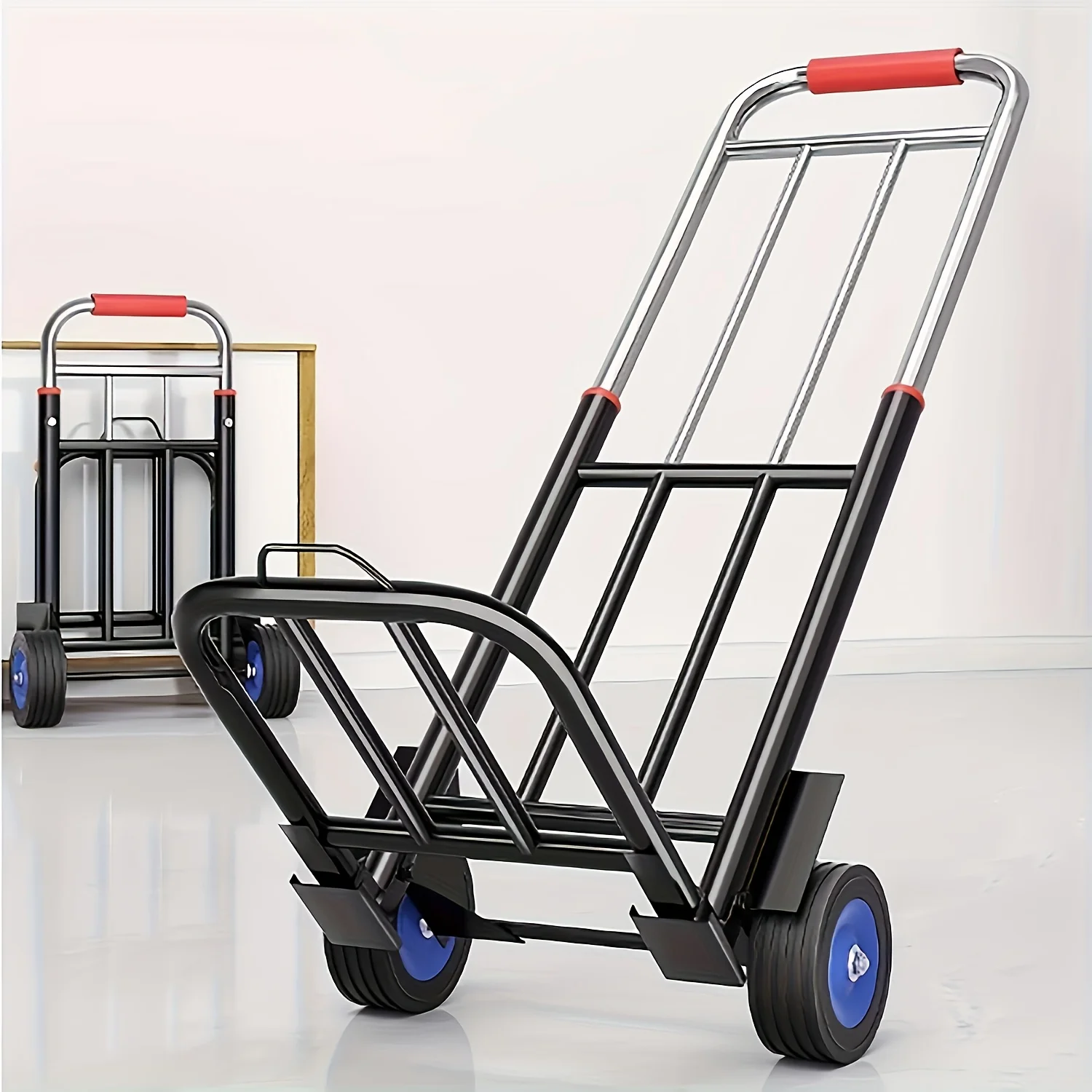 Heavy-Duty Foldable Stair Climbing Hand Truck - 330 Lbs Capacity Utility Cart with Large -Terrain Wheels, -Step Folding Dolly Suitable for Moving, Travel,, Stairs & Rough Terrain - Portable Luggage Cart & Equipment Carrier
Heavy-Duty Foldable Stair Climbing Hand Truck - 330 Lbs Capacity Utility Cart with Large -Terrain Wheels, -Step Folding Dolly Suitable for Moving, Travel,, Stairs & Rough Terrain - Portable Luggage Cart & Equipment Carrier