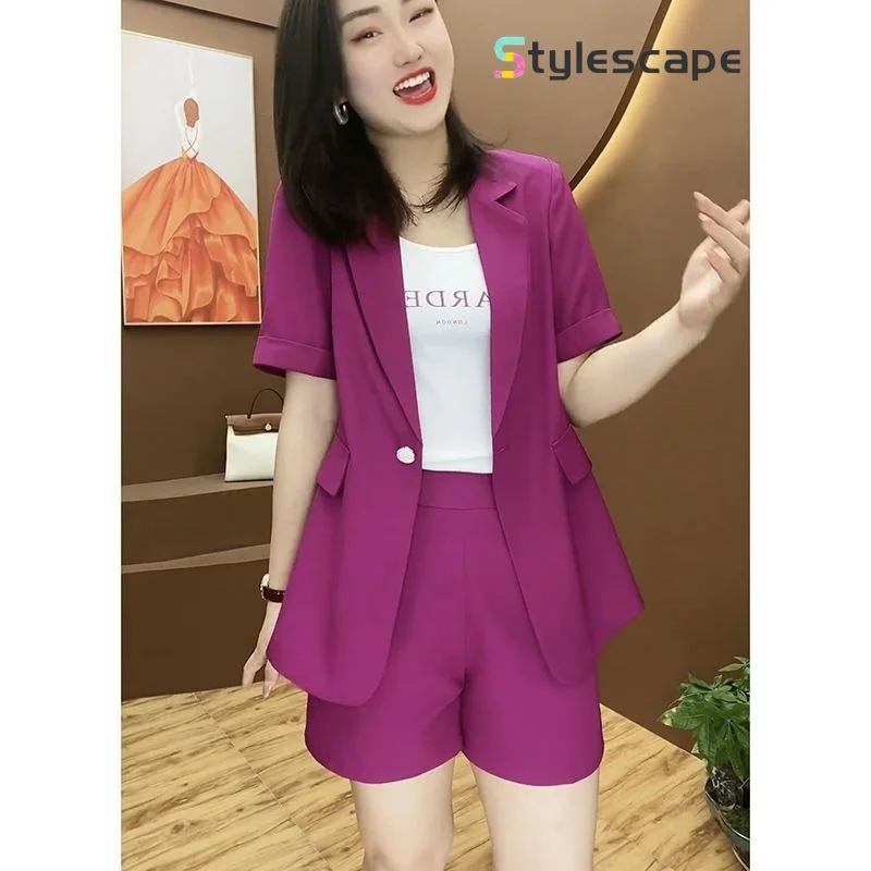 Casual Shorts Suit Set Women's New 2024 Summer Clothing Age Reducing Western-style Fashion Two-piece Set for Woman
Casual Shorts Suit Set Women's New 2024 Summer Clothing Age Reducing Western-style Fashion Two-piece Set for Woman