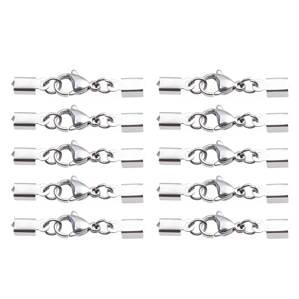 48 PCS Lobster Buckle Clip Jewelry with Clasps Stainless Steel for Necklace Silver 
48 PCS Lobster Buckle Clip Jewelry with Clasps Stainless Steel for Necklace Silver