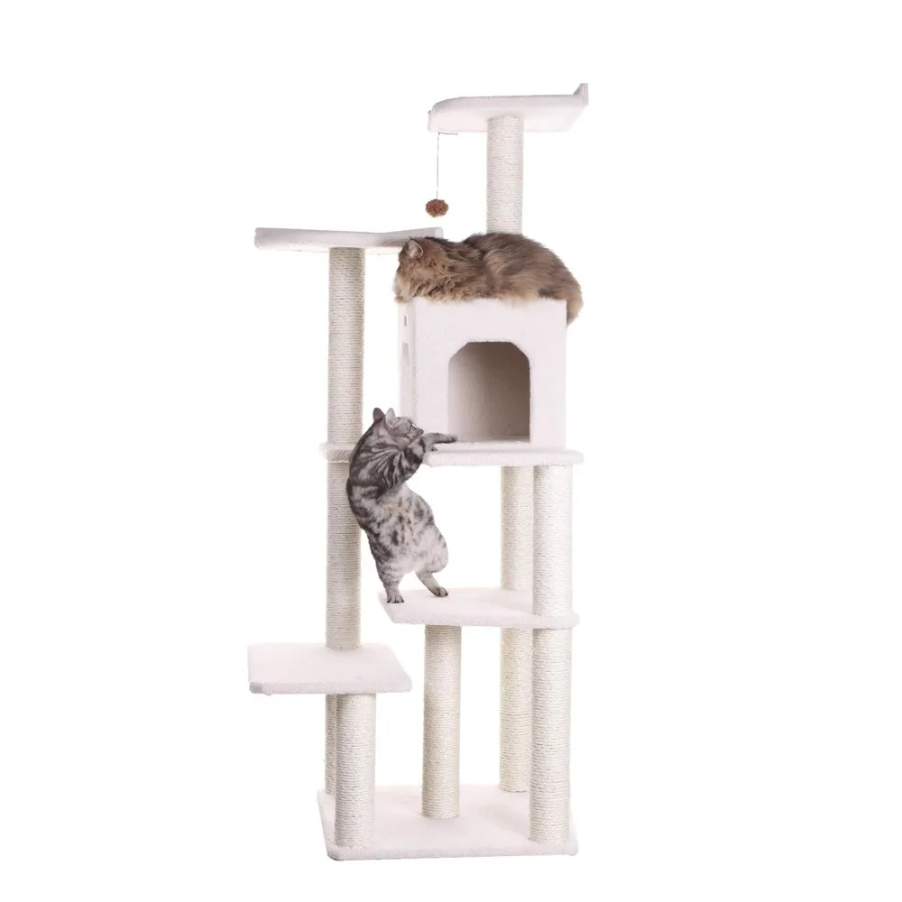 68-Inch Cat Tree, Ivory, Great unit for scratching, climbing, sleeping, and exercising, Easy assembly, Customized
68-Inch Cat Tree, Ivory, Great unit for scratching, climbing, sleeping, and exercising, Easy assembly, Customized