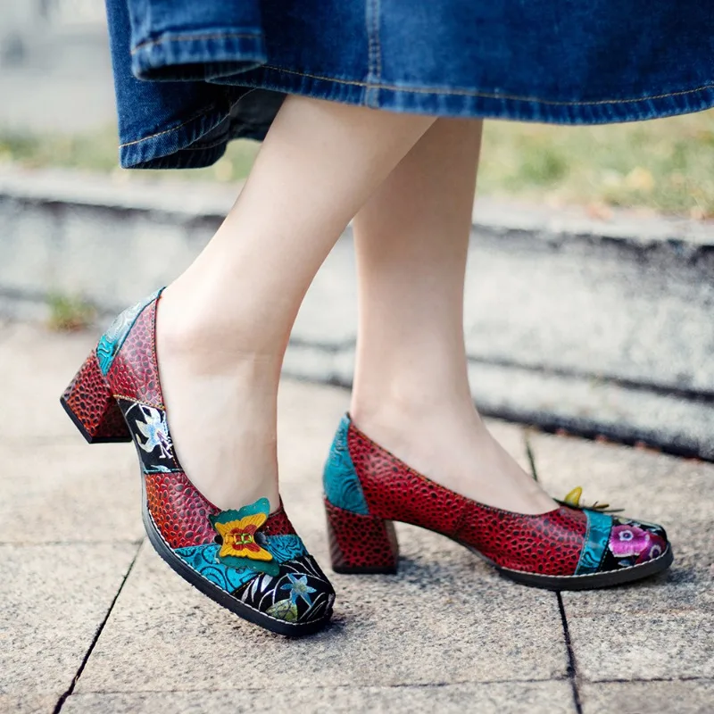 Butterfly Knot Shoes Women Genuine Leather Square Toe Square Heel 5.5CM Multi-color Ladies Casual Splicing Women Shallow Shoes
Butterfly Knot Shoes Women Genuine Leather Square Toe Square Heel 5.5CM Multi-color Ladies Casual Splicing Women Shallow Shoes