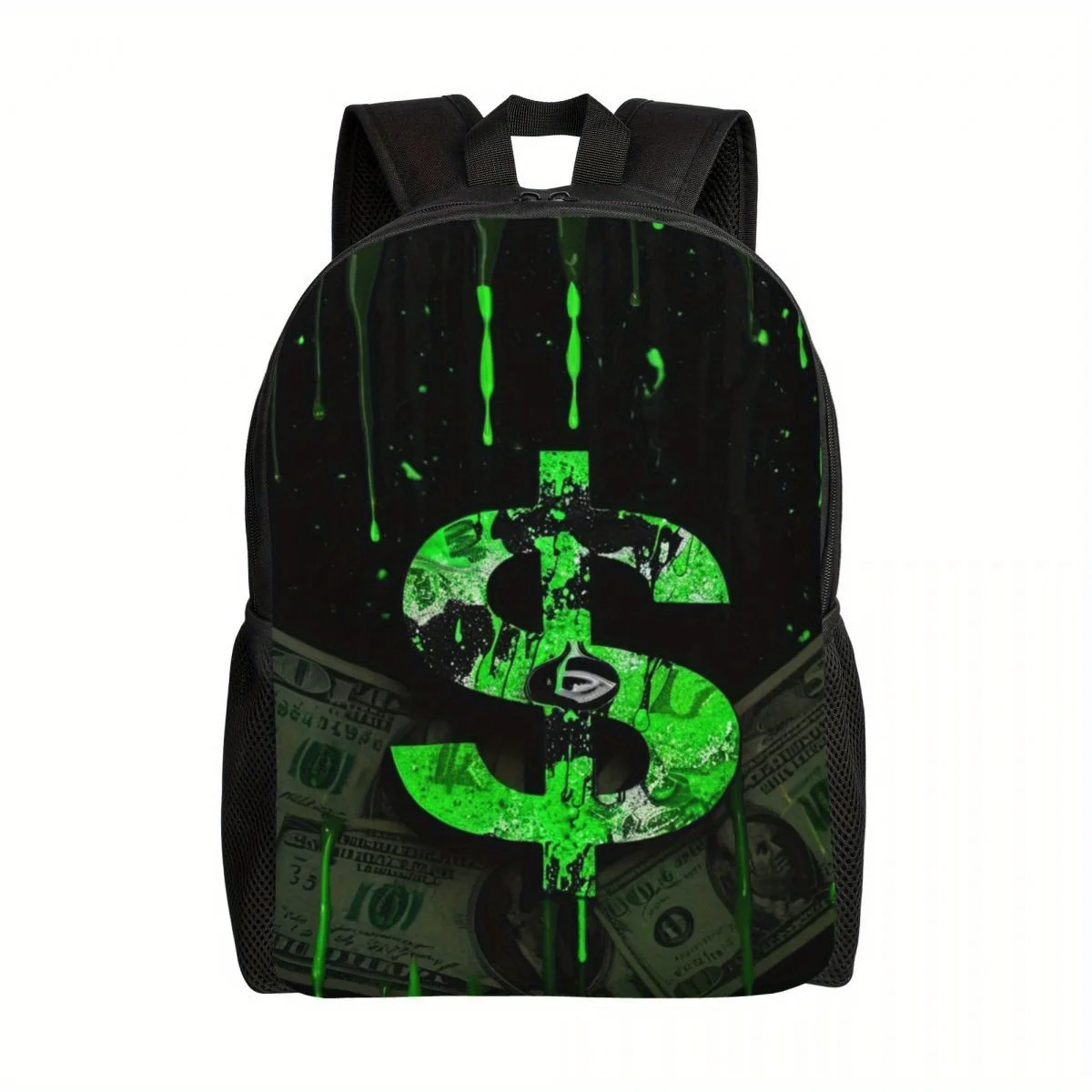 Stylish Green Dollar Sign Backpack - Lightweight Large Capacity Laptop Bag, Unisex Adjustable Strap for Travel, School, Work
Stylish Green Dollar Sign Backpack - Lightweight Large Capacity Laptop Bag, Unisex Adjustable Strap for Travel, School, Work