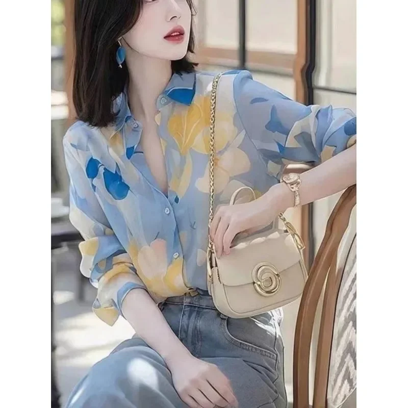 Spring and summer fashion casual printed shirt for women, long-sleeved stylish and versatile loose ladies' top JJ92
Spring and summer fashion casual printed shirt for women, long-sleeved stylish and versatile loose ladies' top JJ92