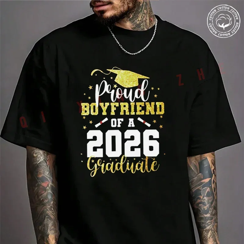 Proud Boyfriend Of A Class 2026 Graduate Graduation Motorcycle Men's Fashion T-shirt Cotton Casual Summer Short Sleeve Tops
Proud Boyfriend Of A Class 2026 Graduate Graduation Motorcycle Men's Fashion T-shirt Cotton Casual Summer Short Sleeve Tops