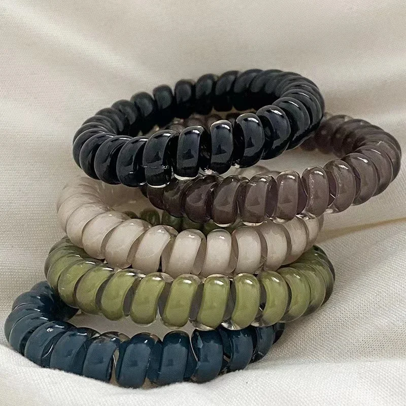 5Striped Spiral Hair Ties Set | Telephone Coil Hair Tie | Elastic Hair Bands
5Striped Spiral Hair Ties Set | Telephone Coil Hair Tie | Elastic Hair Bands