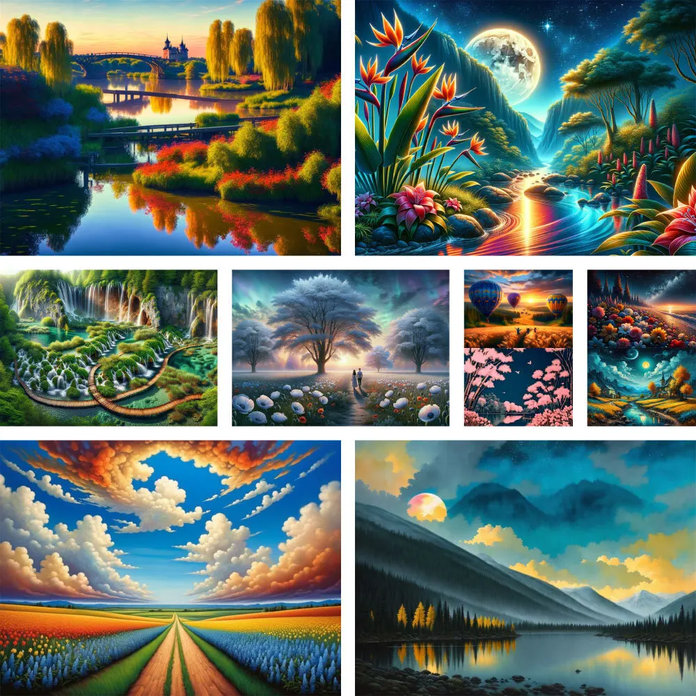 Landscape Fantasy Nature Printed Cross-Stitch Set DIY Embroidery Needlework Handiwork Knitting Painting Package Sales For Adults
Landscape Fantasy Nature Printed Cross-Stitch Set DIY Embroidery Needlework Handiwork Knitting Painting Package Sales For Adults