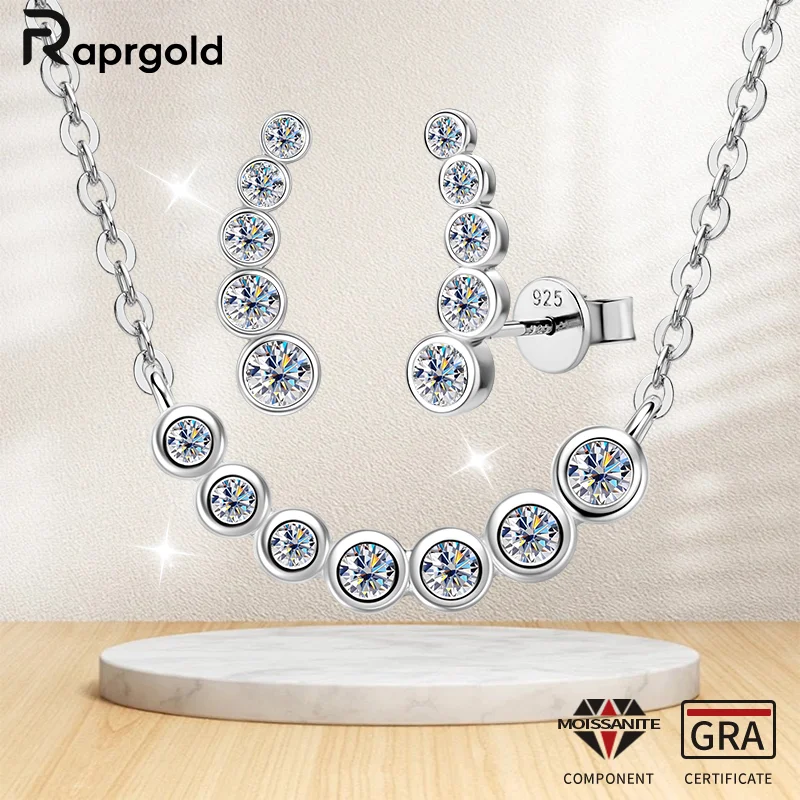 Сертифицированное RAPRGOLD муассанитовое ожерелье, набор серег для женщин, серьги-гвоздики из стерлингового серебра S925, ожерелья с подвесками, ювелирные изделия, подарки
Сертифицированное RAPRGOLD муассанитовое ожерелье, набор серег для женщин, серьги-гвоздики из стерлингового серебра S925, ожерелья с подвесками, ювелирные изделия, подарки