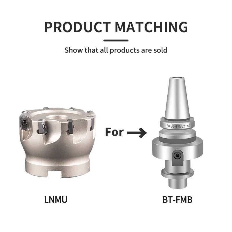 LNMU03 40/50/63/80/100mm fast feed milling cutter head turning tool holder for LNMU0303ZER double-sided fast feed milling insert
LNMU03 40/50/63/80/100mm fast feed milling cutter head turning tool holder for LNMU0303ZER double-sided fast feed milling insert