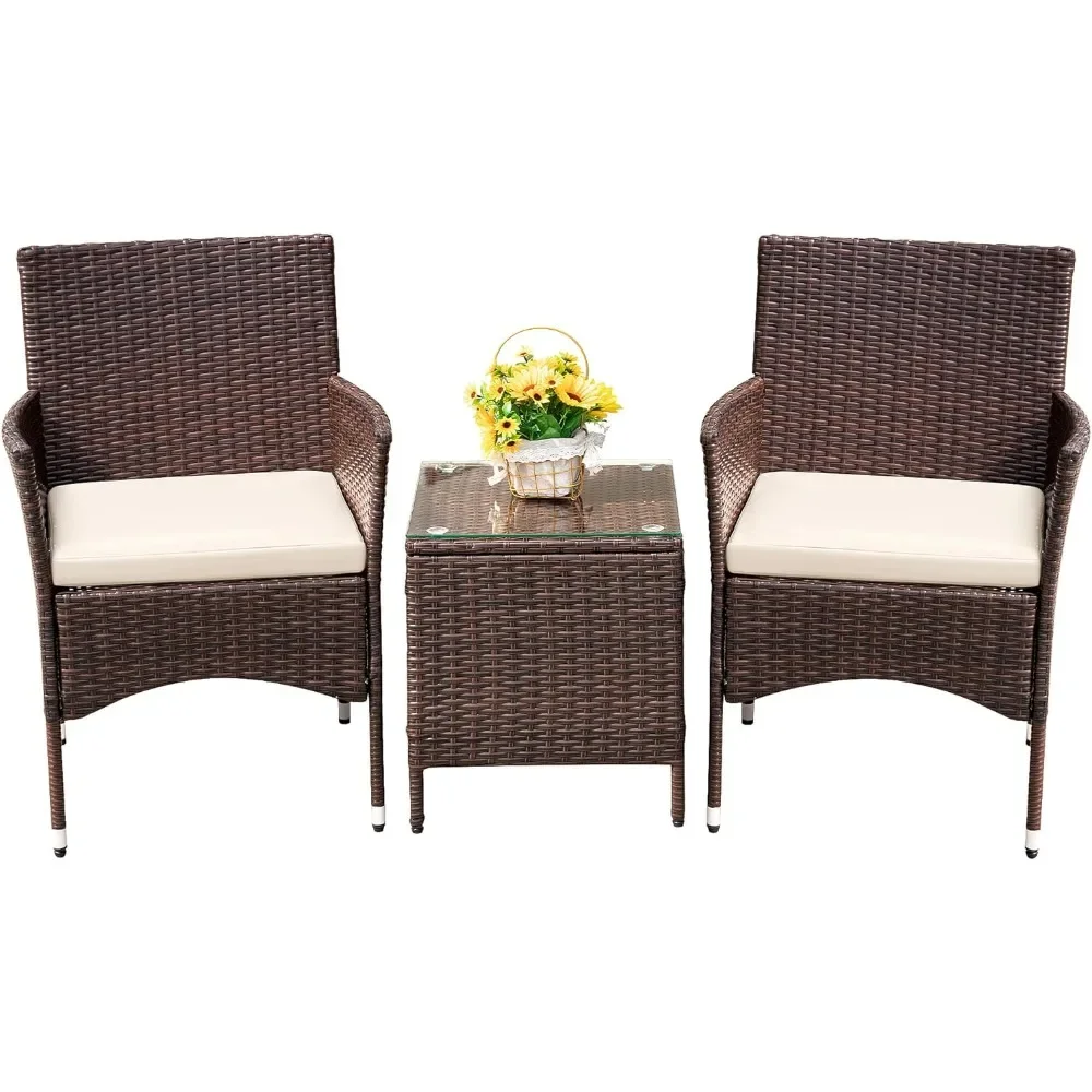 Patio Porch Furniture Sets 3 Pieces PE Rattan Wicker Chairs with Table Outdoor Garden Furniture Sets
Patio Porch Furniture Sets 3 Pieces PE Rattan Wicker Chairs with Table Outdoor Garden Furniture Sets