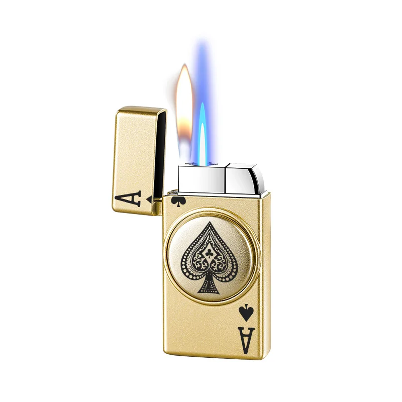 New Poker Lighter Double Flame Conversion Wheel Decompression Fingertip High end Gift for Boyfriend
New Poker Lighter Double Flame Conversion Wheel Decompression Fingertip High end Gift for Boyfriend