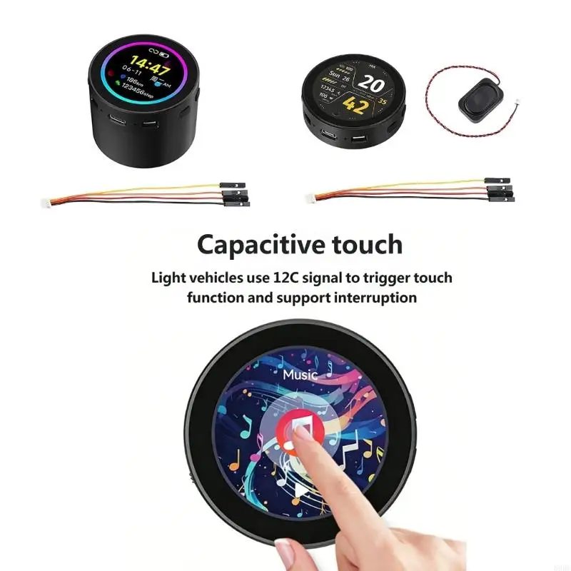 1.85inch Round Capacitive Touchable Screen Development Board Programmable 360x360 Resolution WiFi Bluetooth-compatible 896C