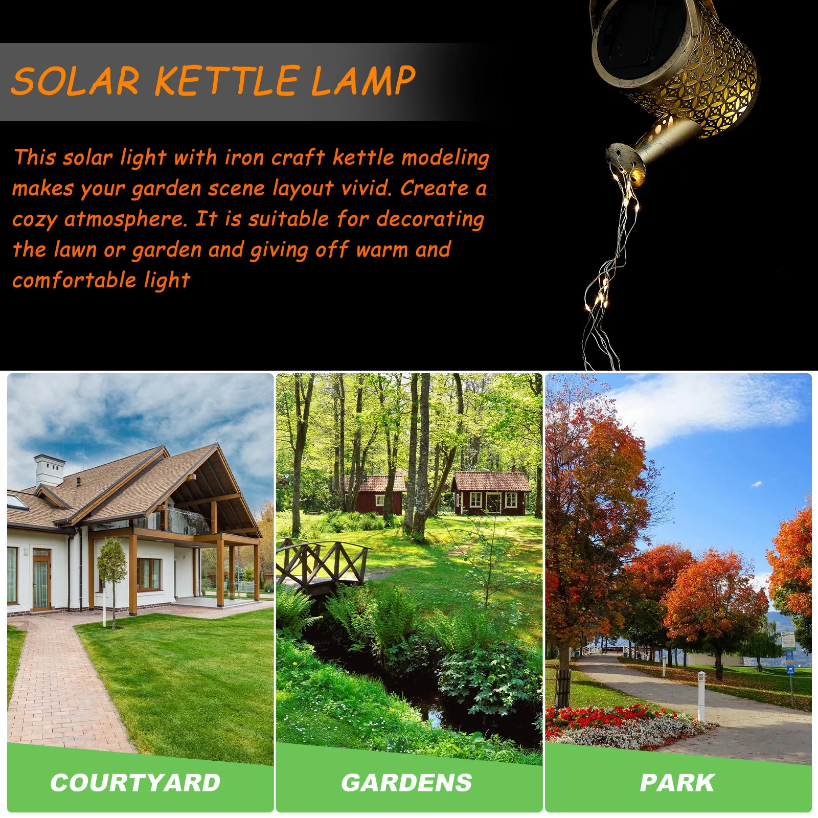 1Pcs Solar Kettle Light Iron Craft Hollow-Out Garden Lamp for Outdoor Landscape Decoration Lawn Terrace Driveway Yard Solar
1Pcs Solar Kettle Light Iron Craft Hollow-Out Garden Lamp for Outdoor Landscape Decoration Lawn Terrace Driveway Yard Solar