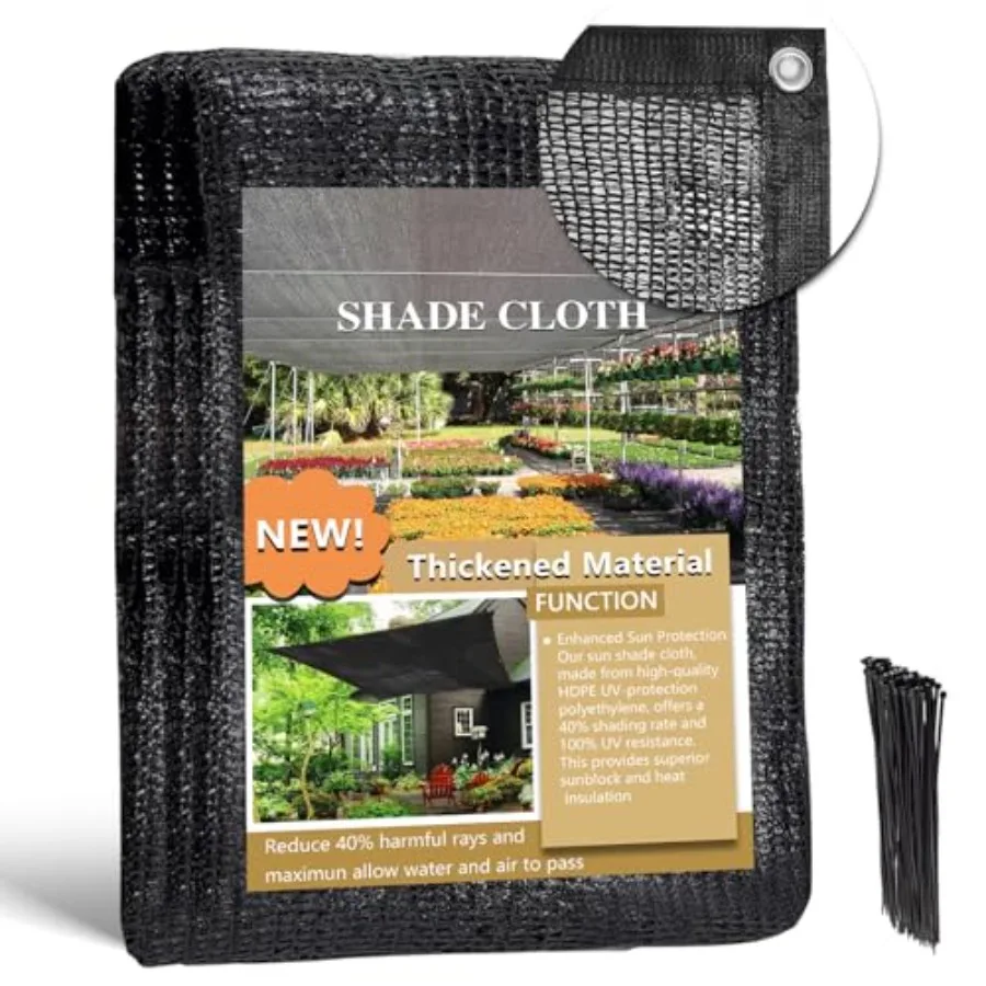 40 Garden Shade Cloth for Plants 6.5x10FT UV-Resistant Greenhouse Shade Cloth Heavy Duty Mesh Tarp with Grommets for Patio Back
40 Garden Shade Cloth for Plants 6.5x10FT UV-Resistant Greenhouse Shade Cloth Heavy Duty Mesh Tarp with Grommets for Patio Back