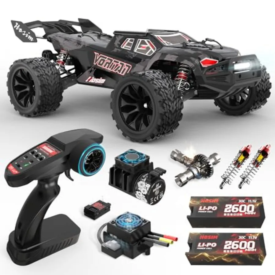 RC truck for adults, brushless 4WD all-terrain electric RTR car in black, waterproof for snow/sand/beach, 50+ mph speed with 3S
RC truck for adults, brushless 4WD all-terrain electric RTR car in black, waterproof for snow/sand/beach, 50+ mph speed with 3S