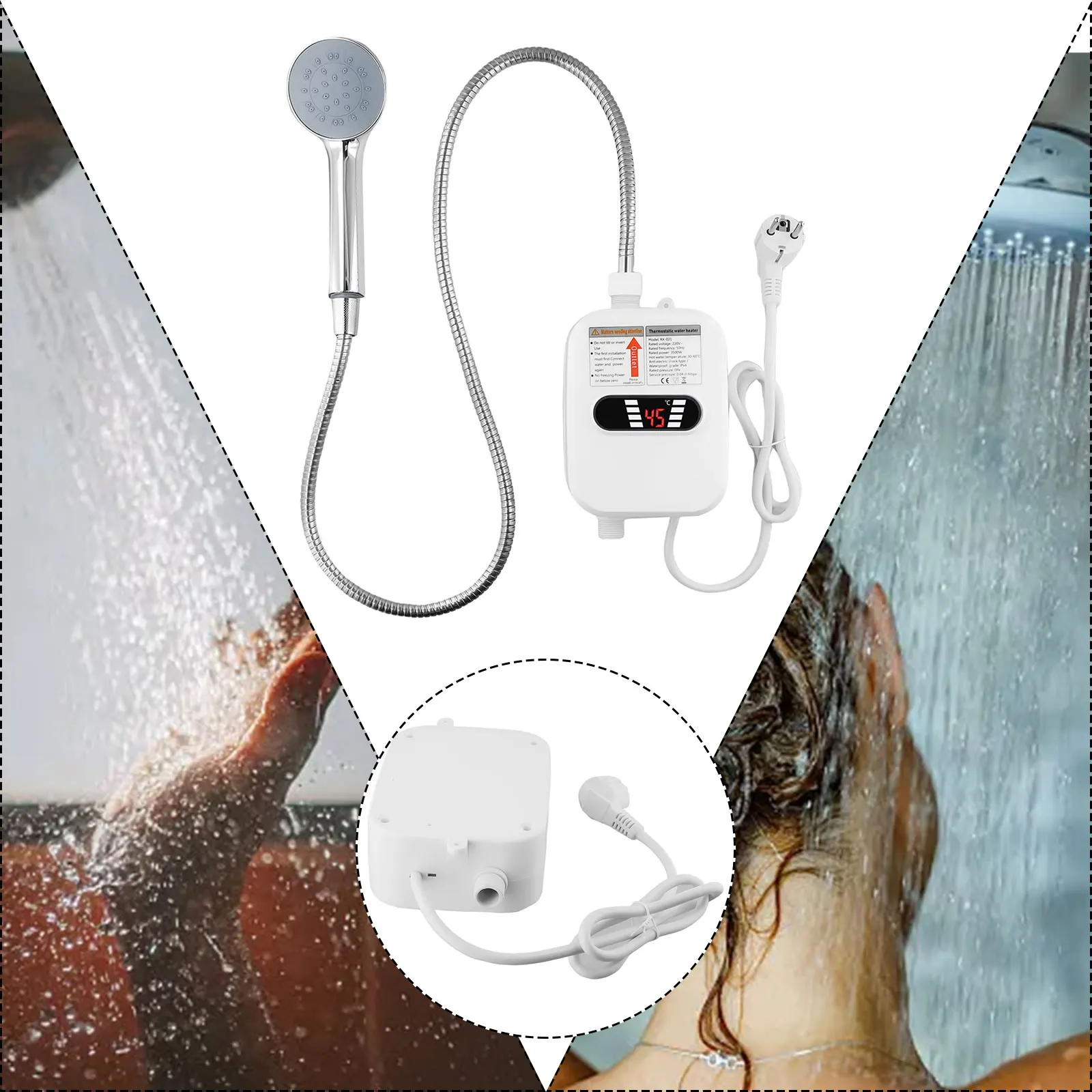 High Quality Efficient Energy-saving Electric Heater Hot Water Shower 1 Set 3000W 50HZ Safety Heater US 110V/EU UK 220V
High Quality Efficient Energy-saving Electric Heater Hot Water Shower 1 Set 3000W 50HZ Safety Heater US 110V/EU UK 220V