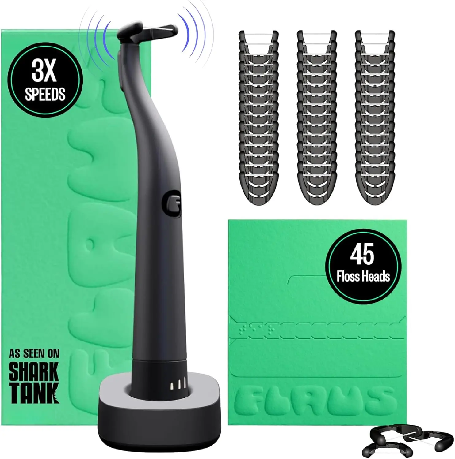 Electric with 3 Speeds + 45 Replacement Heads - Easy Gliding Floss for Gentle Gum Care, Water Floss A
Electric with 3 Speeds + 45 Replacement Heads - Easy Gliding Floss for Gentle Gum Care, Water Floss A
