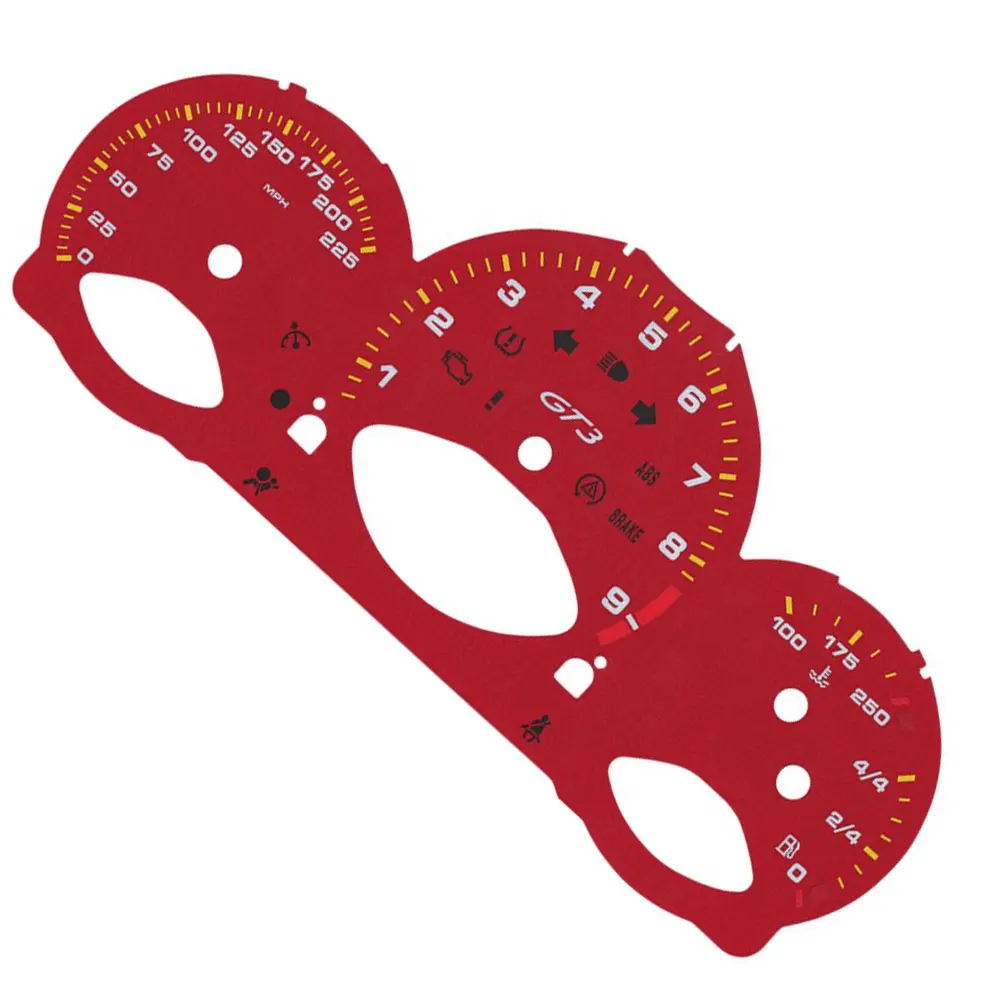 225MPH, 9000rpm Instrument Gauge Face for Porsche 987 Cayman/Boxster Color Red
225MPH, 9000rpm Instrument Gauge Face for Porsche 987 Cayman/Boxster Color Red