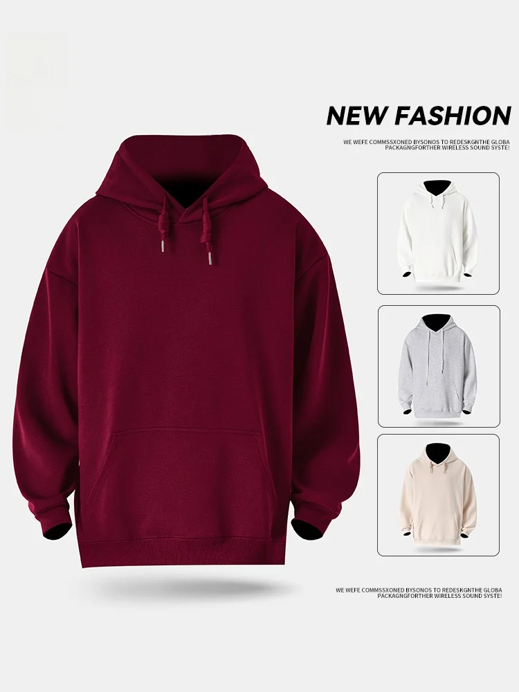 Heavyweight Hoodie Men's Winter New Thiened Fce Lined Pure Color Silver Velvet Jaet Trendy Loose Fit for Teens
Heavyweight Hoodie Men's Winter New Thiened Fce Lined Pure Color Silver Velvet Jaet Trendy Loose Fit for Teens