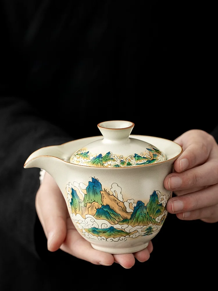 Premium Individual Yuan Dynasty Ceramic Tea Set Handheld Teapot Cover Bowl Tea Cup for Office Use Single Piece Tea Brewing Set
Premium Individual Yuan Dynasty Ceramic Tea Set Handheld Teapot Cover Bowl Tea Cup for Office Use Single Piece Tea Brewing Set