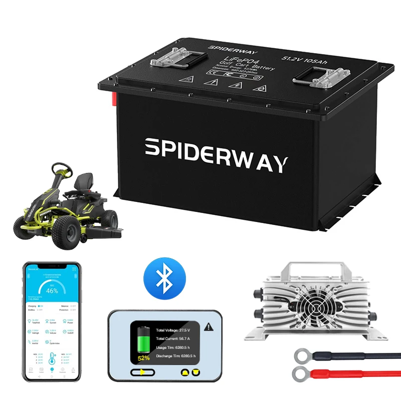 48V 105Ah Golf Cart LiFePO4 Lithium Battery With 25A Charger for Club Car Onward 2 4 6
48V 105Ah Golf Cart LiFePO4 Lithium Battery With 25A Charger for Club Car Onward 2 4 6