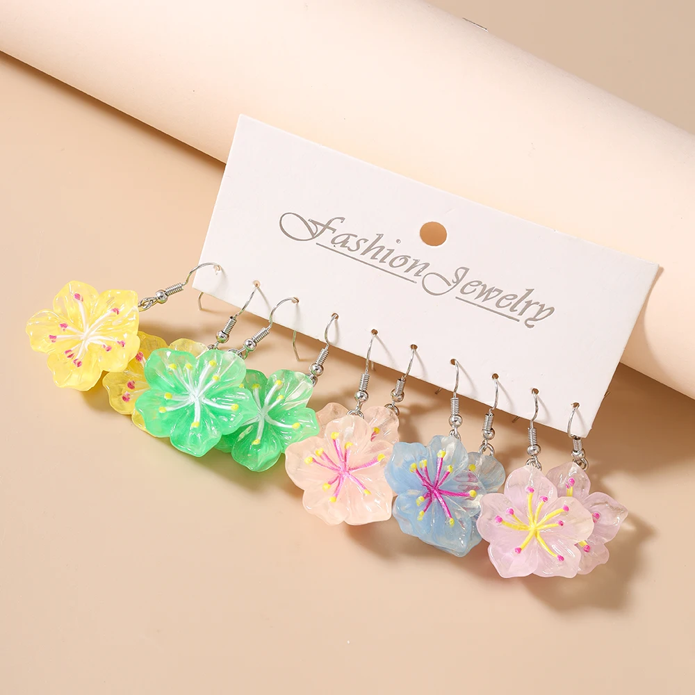 5pcs Cute Sakura Flower Drop Earrings for Women Girls Dangle Earrings Kid's Jewelry Gifts
5pcs Cute Sakura Flower Drop Earrings for Women Girls Dangle Earrings Kid's Jewelry Gifts