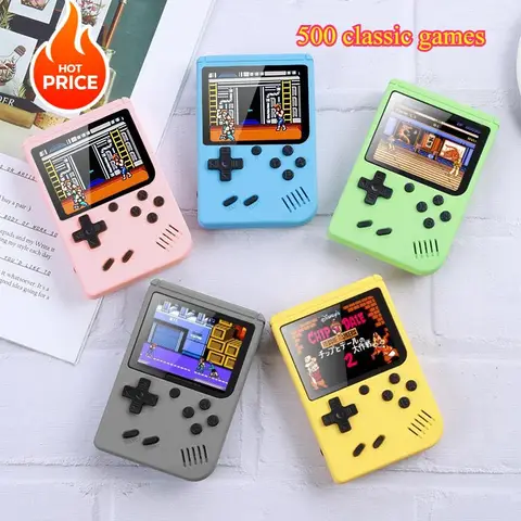 500 Games In One Portable Mini Electronic Video Game Player Kids Electronic Game Toy For Children Handheld Game Console Adjustab