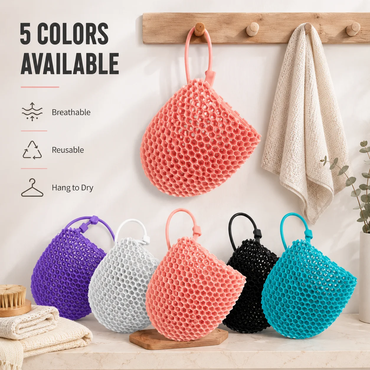 Honeycomb Exfoliating Bath Mitt Body Scrub Multi Color Breathable Skin Care Tool for Shower Cleansing
Honeycomb Exfoliating Bath Mitt Body Scrub Multi Color Breathable Skin Care Tool for Shower Cleansing