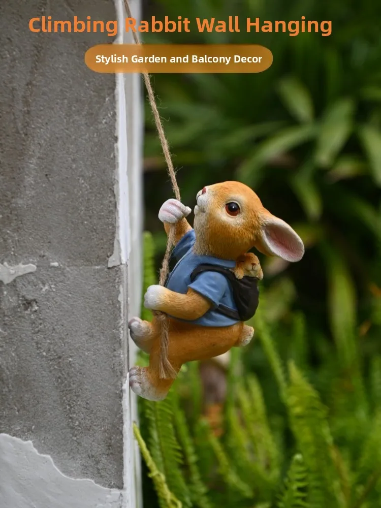 Rabbit Garden Ornaments Outdoor Courtyard Wall Decorations Balcony Hanging Sculptures Creative Animal Statues Resin Craft
Rabbit Garden Ornaments Outdoor Courtyard Wall Decorations Balcony Hanging Sculptures Creative Animal Statues Resin Craft