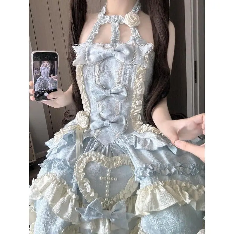 Summer Women's Clothing Fashion Special-Interest Lolita Halter Dress Suit for Girl
Summer Women's Clothing Fashion Special-Interest Lolita Halter Dress Suit for Girl