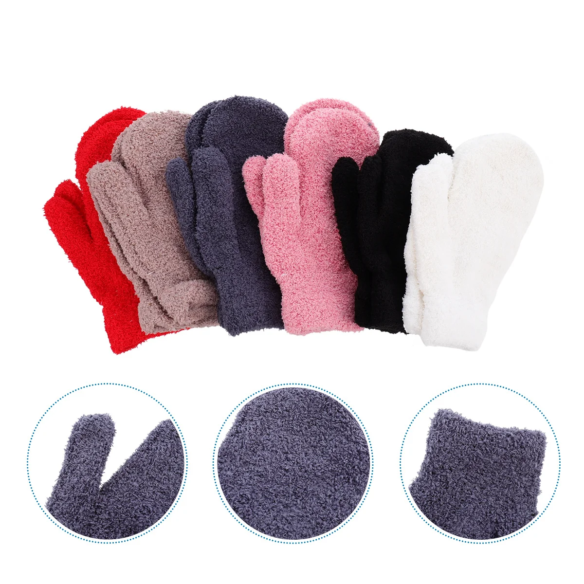 6Pairs Winter Gloves Full Finger Mittens Half Fleece Warm Protection Outdoor Activities Comfortable Durable Half Fleece Mittens
6Pairs Winter Gloves Full Finger Mittens Half Fleece Warm Protection Outdoor Activities Comfortable Durable Half Fleece Mittens