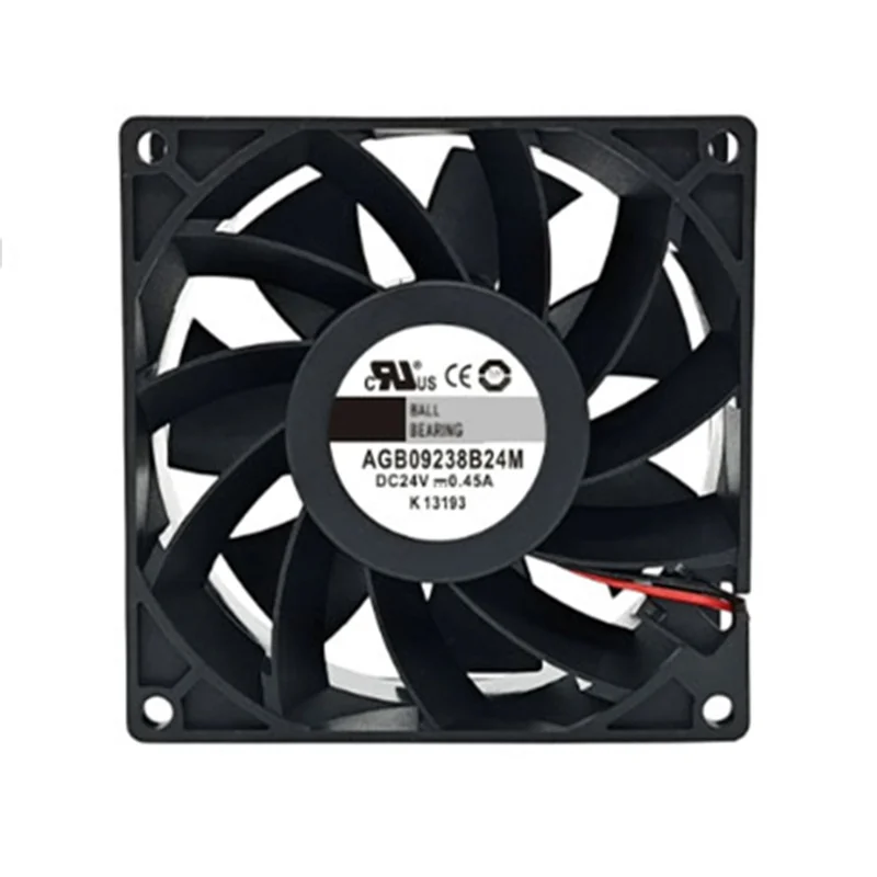 9238 Fan DC 24V 0.45A 2 Wire AGB09238B24M 92 * 92 * 38mm Brushless Axial Fan for Server Enclosure Electronics
9238 Fan DC 24V 0.45A 2 Wire AGB09238B24M 92 * 92 * 38mm Brushless Axial Fan for Server Enclosure Electronics