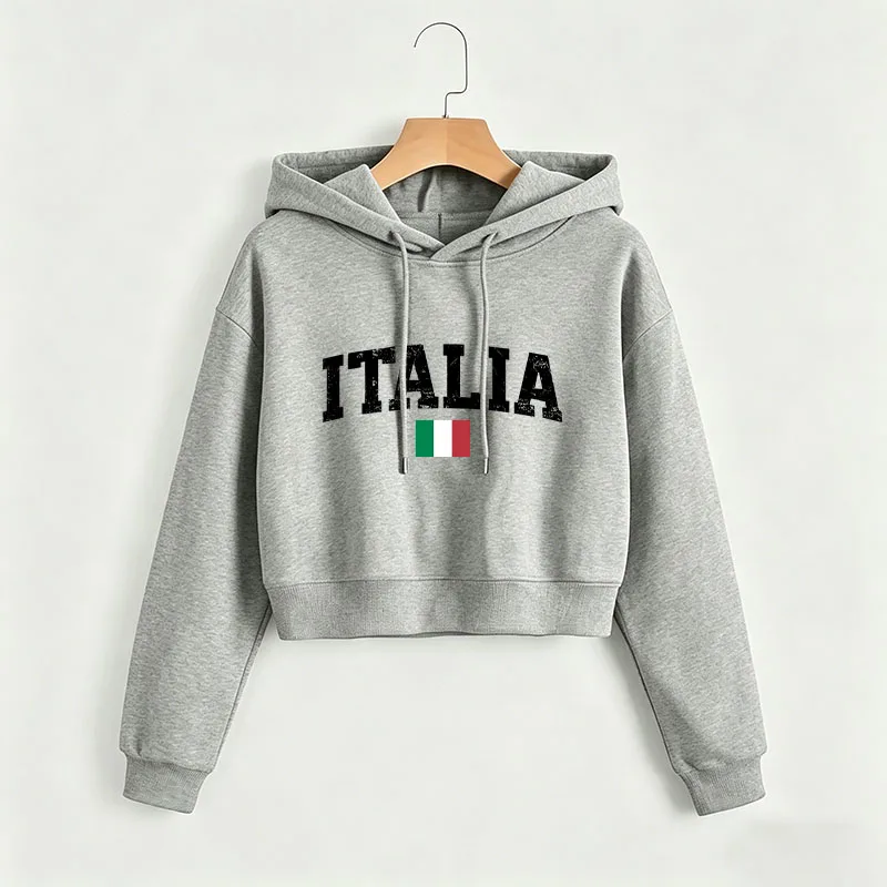 Fashion Italia Print Autumn Winter Cropped Sweatshirt Crop Top Hoodie Y2k Sweatshirts Gothic Casual Style Clothes
Fashion Italia Print Autumn Winter Cropped Sweatshirt Crop Top Hoodie Y2k Sweatshirts Gothic Casual Style Clothes