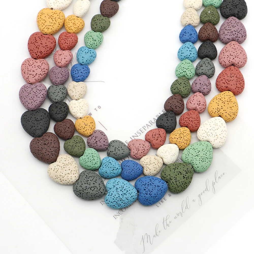 Multi-color Heart Shape Natural Stone Bead 13x14mm/19x20mm Volcanic Rock Straight Hole Loose Bead DIY Jewelry Accessory 1strand
Multi-color Heart Shape Natural Stone Bead 13x14mm/19x20mm Volcanic Rock Straight Hole Loose Bead DIY Jewelry Accessory 1strand