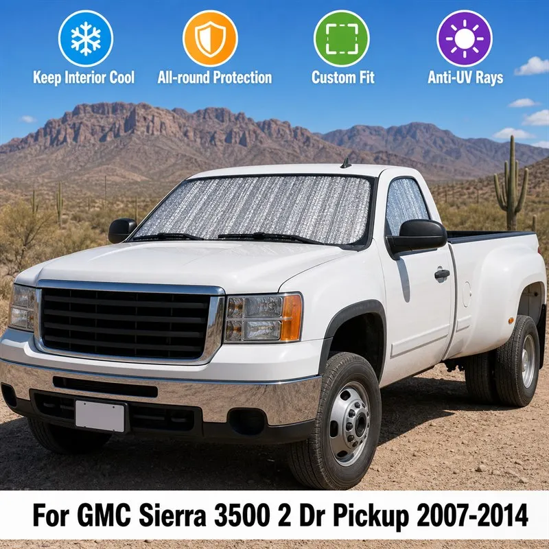 For GMC Sierra 3500 2 Dr Pickup 2007-2014 Full Set Car Window Sunshades UV Block Privacy Heat Insulated Foldable Car Curtain
For GMC Sierra 3500 2 Dr Pickup 2007-2014 Full Set Car Window Sunshades UV Block Privacy Heat Insulated Foldable Car Curtain