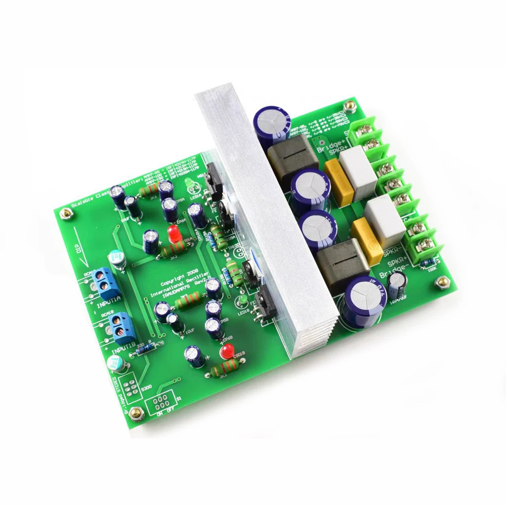 Finished IRS2092 IRAUDAMP7S Dual-Channel Class D High Power Digital Stereo Amplifier Max Power 500W
Finished IRS2092 IRAUDAMP7S Dual-Channel Class D High Power Digital Stereo Amplifier Max Power 500W