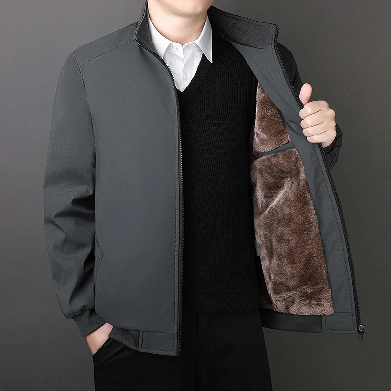 Men Clothing 8XL AutumnMWinter New Solid Color Plus Fleece Jacket Thickened Warm Coat Men Business Stand Collar Warm Outwear
Men Clothing 8XL AutumnMWinter New Solid Color Plus Fleece Jacket Thickened Warm Coat Men Business Stand Collar Warm Outwear