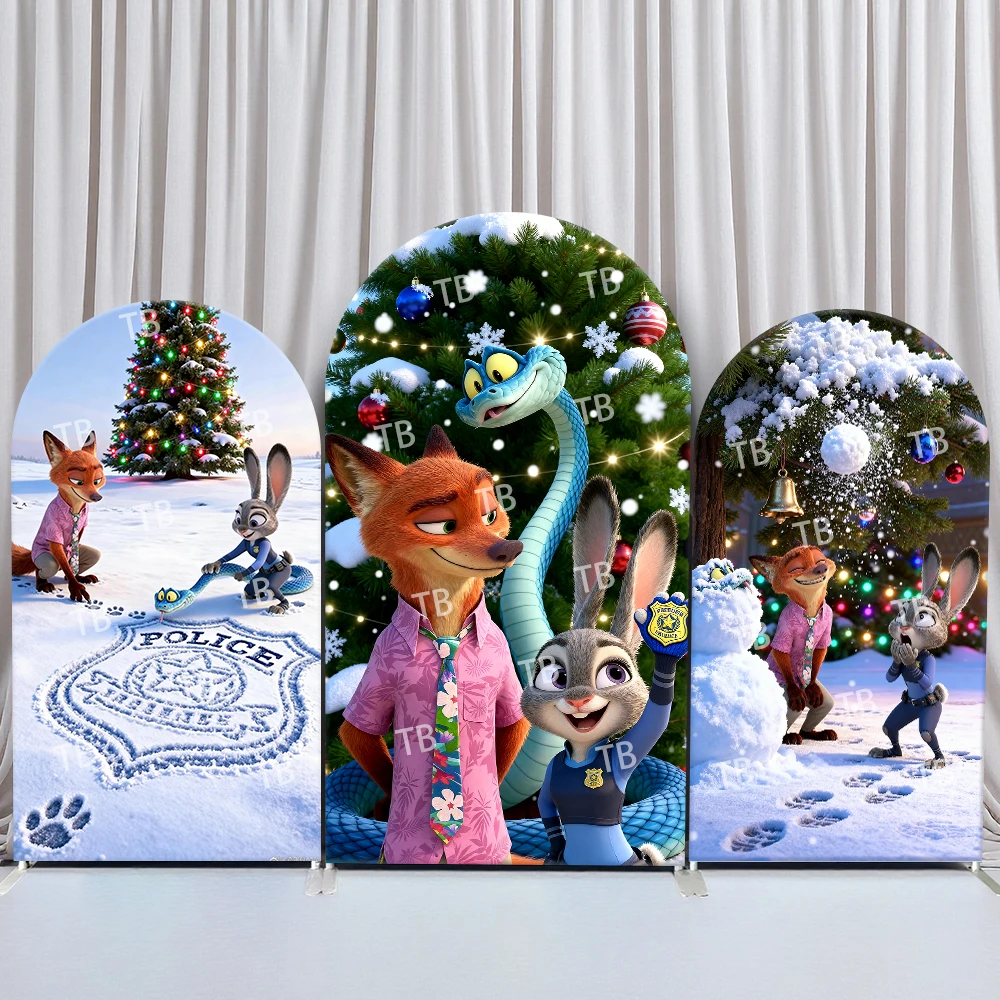 TB Disney Zootopia Christmas Snow Scene Arch Backdrop Cover Kids Party Decoration Photo Booth Props & Festive Celebration
TB Disney Zootopia Christmas Snow Scene Arch Backdrop Cover Kids Party Decoration Photo Booth Props & Festive Celebration