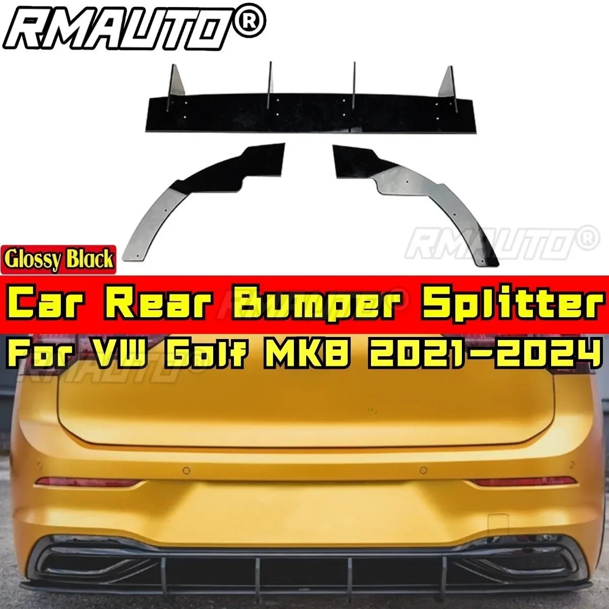 Комплект для кузова Golf MK8, сплиттер для заднего бампера, глянцевый черный спортивный Стильный чехол для бампера, диффузор для VW Golf MK8 2021-2024, автомобильные аксессуары
Комплект для кузова Golf MK8, сплиттер для заднего бампера, глянцевый черный спортивный Стильный чехол для бампера, диффузор для VW Golf MK8 2021-2024, автомобильные аксессуары