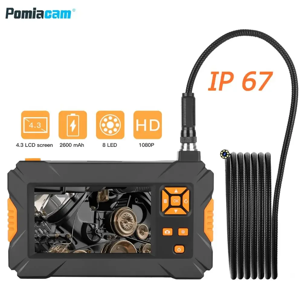 1080P Industrial Endoscope 4.3 inch LCD Borescope Videoscope with 8mm camera Inspection Camera Handheld Endoscope
1080P Industrial Endoscope 4.3 inch LCD Borescope Videoscope with 8mm camera Inspection Camera Handheld Endoscope