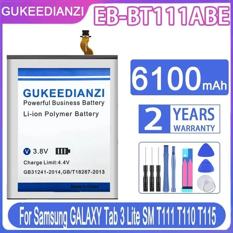 Аккумулятор для планшета Samsung Galaxy Tab 3 Lite 7.0 SM T111 T110 T115 EB-BT111ABE 6100 мАч с отличной работой при низких температурах
Аккумулятор для планшета Samsung Galaxy Tab 3 Lite 7.0 SM T111 T110 T115 EB-BT111ABE 6100 мАч с отличной работой при низких температурах