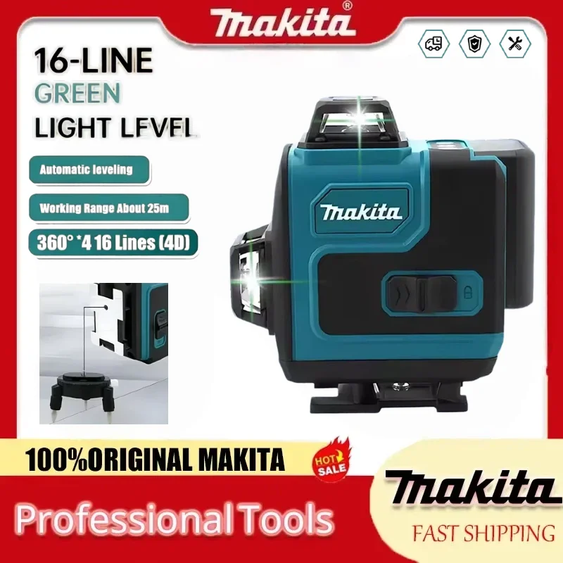 Makita 16 Line Green Laser Level High Precision Self-leveling Tool Portable Wall Mount Laser Level for Construction Layout Work
Makita 16 Line Green Laser Level High Precision Self-leveling Tool Portable Wall Mount Laser Level for Construction Layout Work