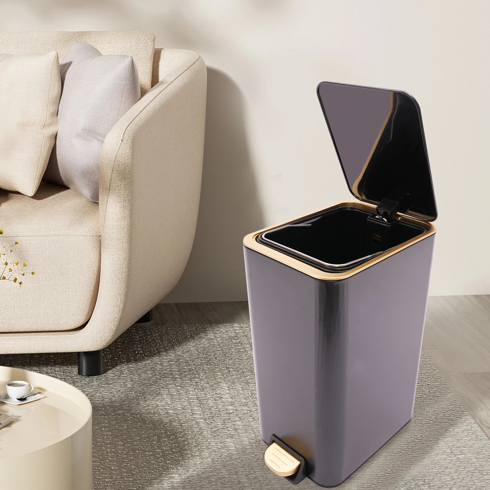 Черный, мусорное ведро 12 л/3,17 галлонов с крышкой и ножной педалью, мусорное ведро для кухни, ванной комнаты, спальни, гостиной, офиса
Черный, мусорное ведро 12 л/3,17 галлонов с крышкой и ножной педалью, мусорное ведро для кухни, ванной комнаты, спальни, гостиной, офиса