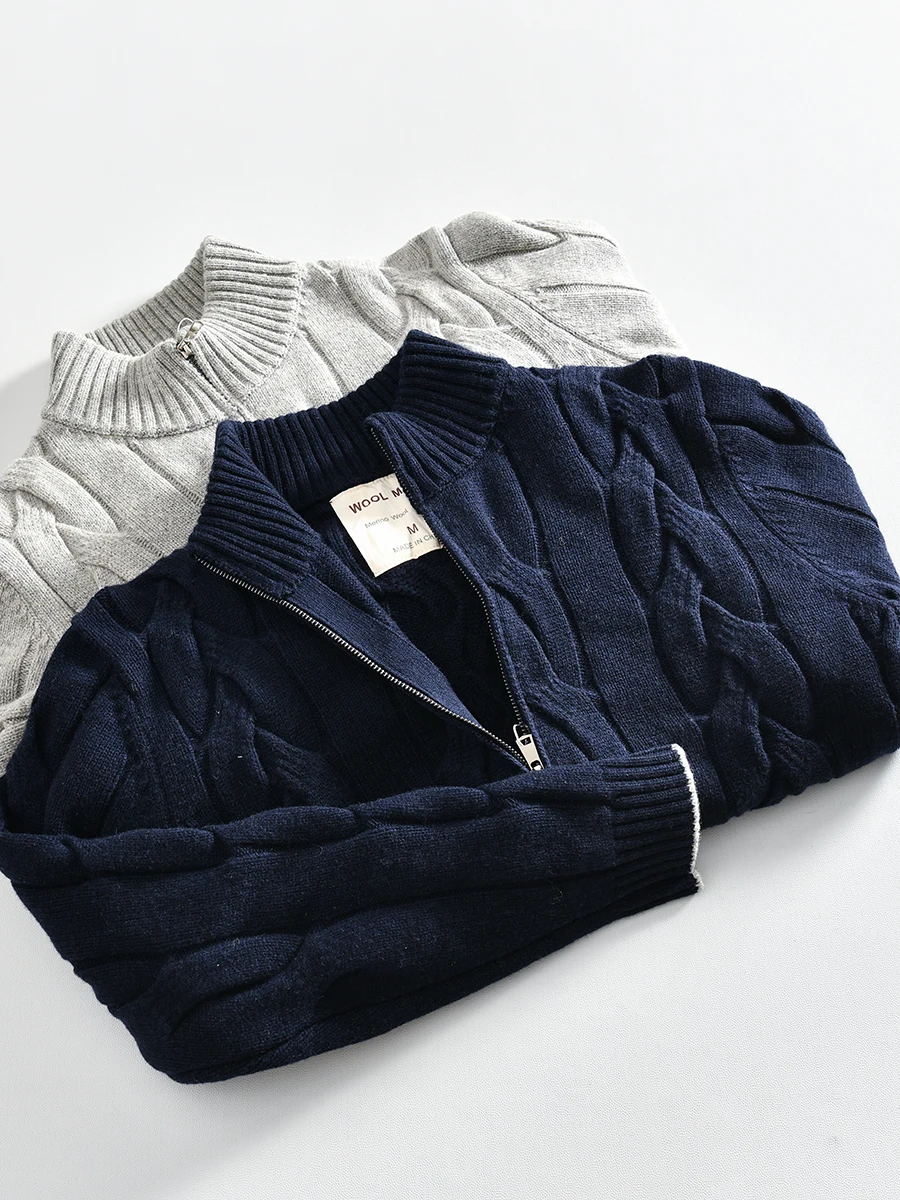 100% Merino Wool Men's Autumn Winter Stand Collar Open Cardigan Sweater Versatile Fashionable Casual Knitted Knitwear
100% Merino Wool Men's Autumn Winter Stand Collar Open Cardigan Sweater Versatile Fashionable Casual Knitted Knitwear