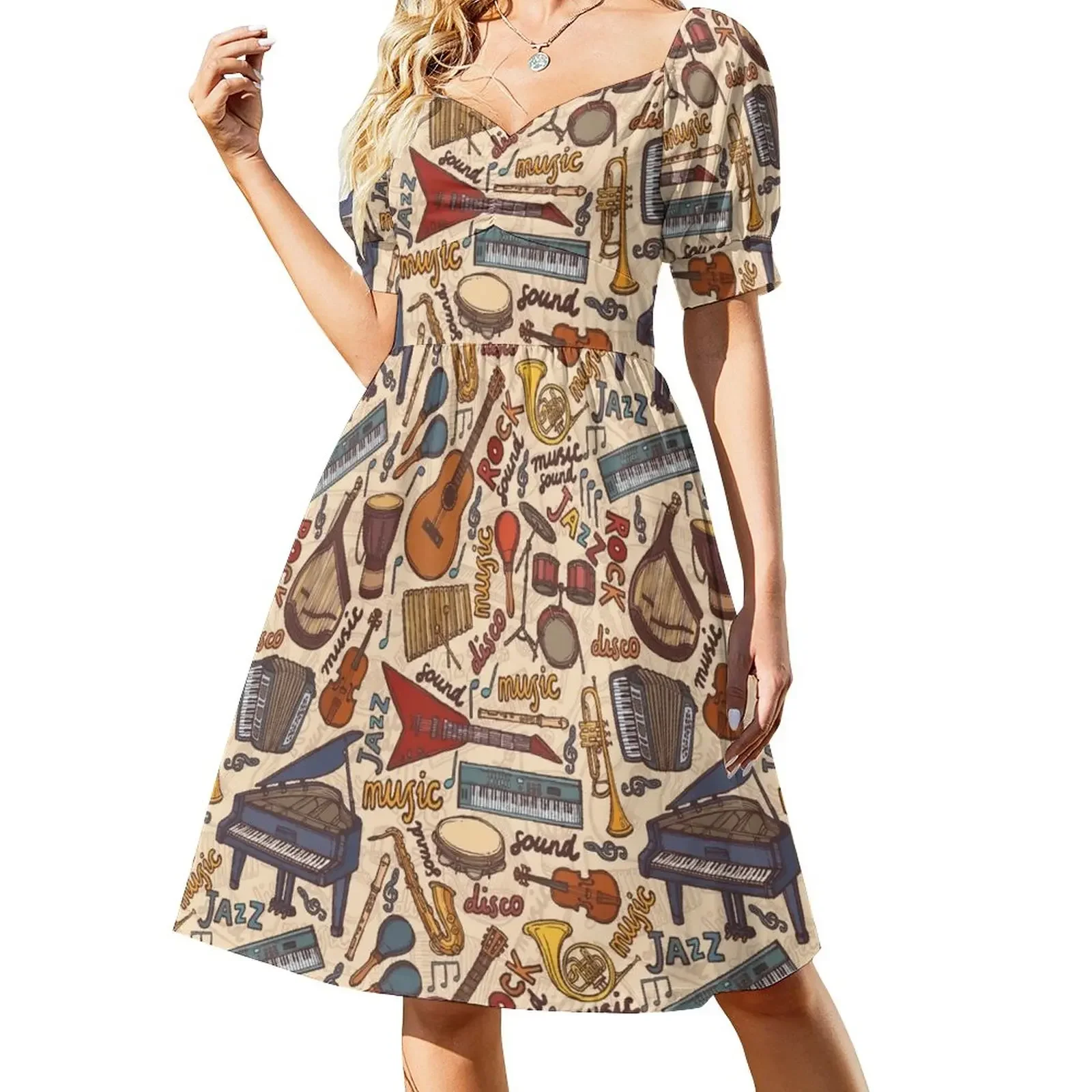 Band Instruments Seamless Music Pattern Short-Sleeved Dress cute dress summer dress women 2025 Women's summer long
Band Instruments Seamless Music Pattern Short-Sleeved Dress cute dress summer dress women 2025 Women's summer long